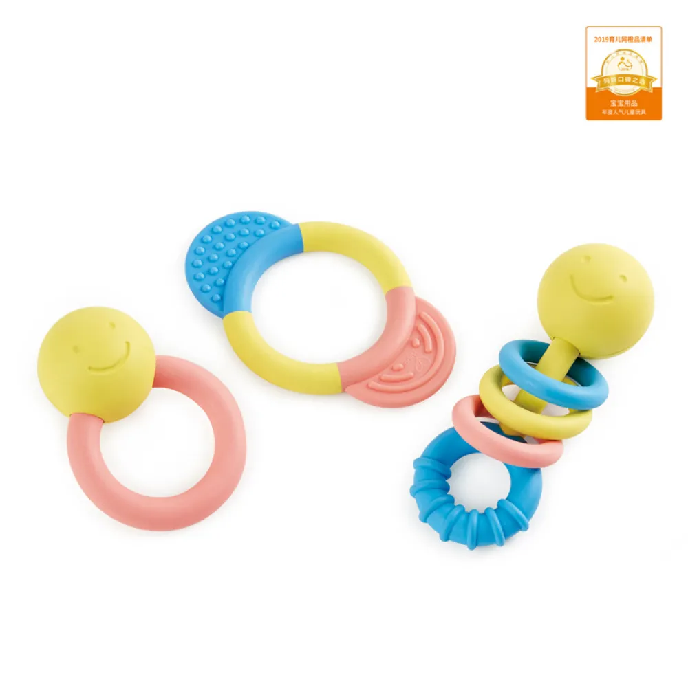 Hape Babyspeelgoed|Kraamcadeaus^Bijtring en Rammelaar Set