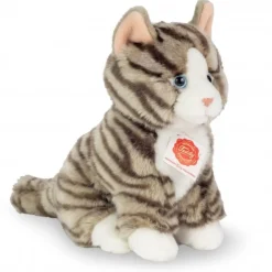 Hermann Teddy Hermann Teddy Collection^Knuffel Kat Grijs Getijgerd Zittend