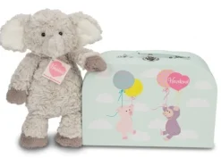 Hermann Teddy Hermann Teddy Herzekind|Kraamcadeaus^Knuffel Olifant Smartie met Koffer