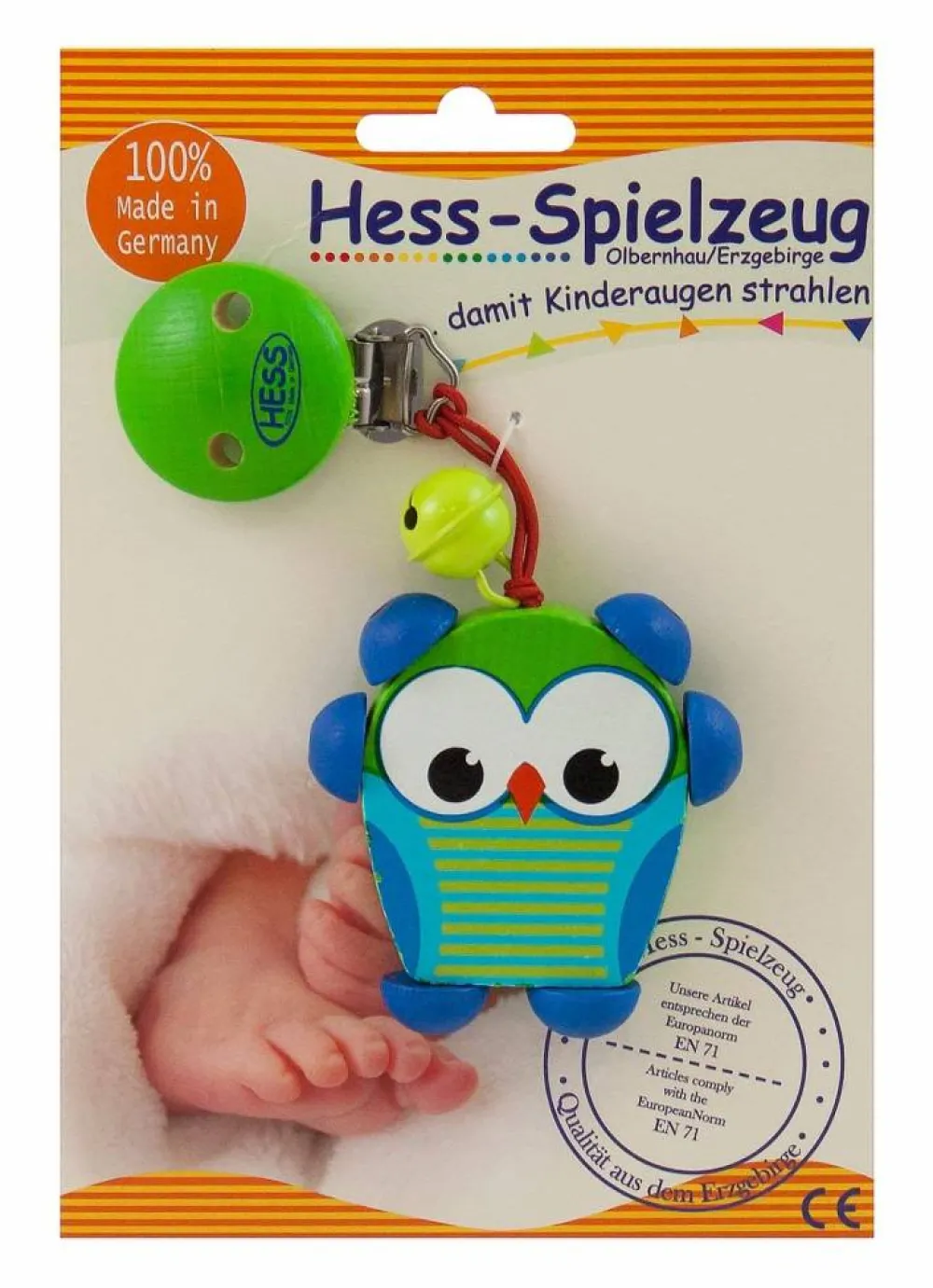 Hess Babyspeelgoed^Clipfiguur Uil Blauw