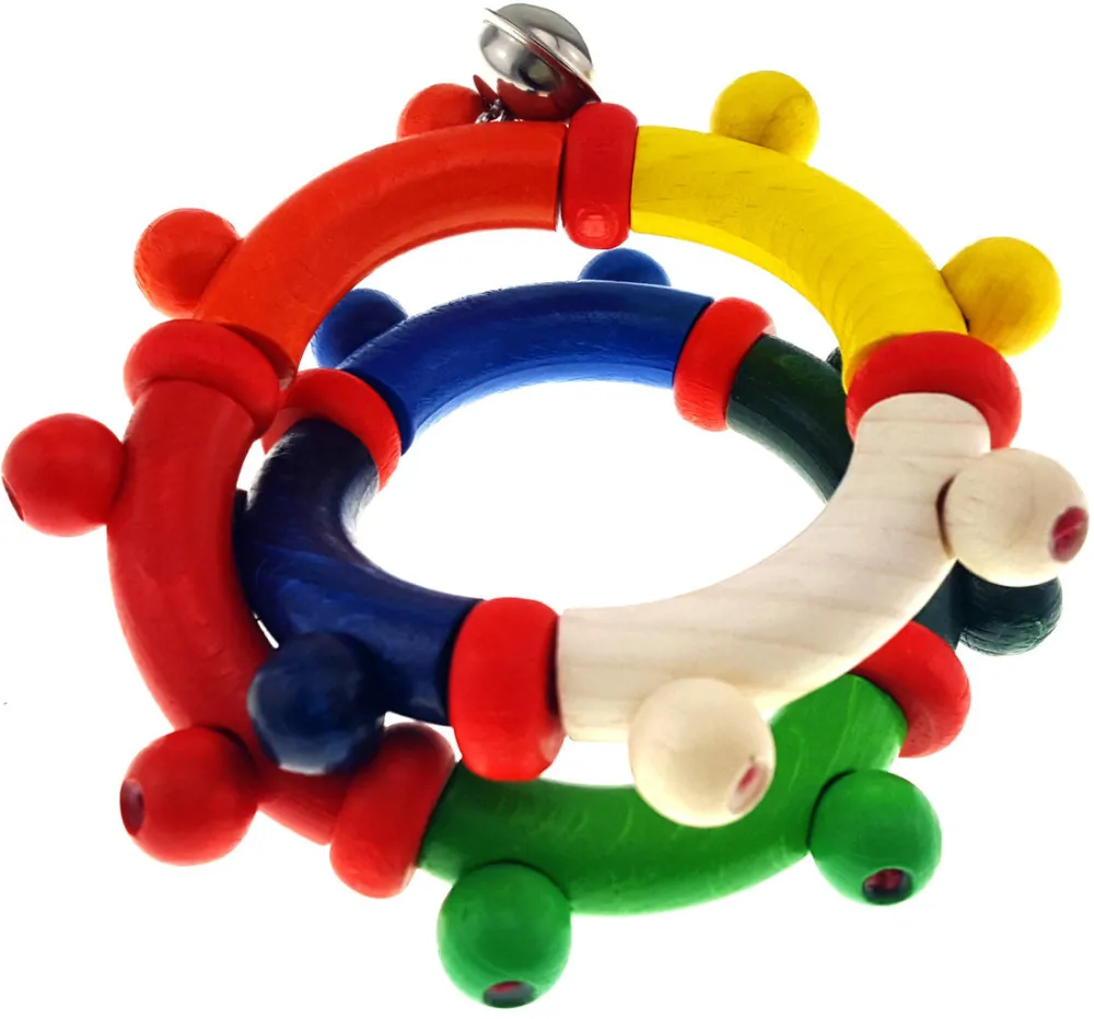 Hess Babyspeelgoed^Grijpfiguur Rammelaar Acht Gekleurd