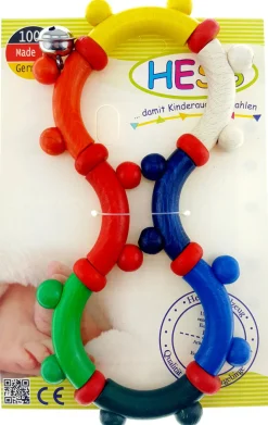 Hess Babyspeelgoed^Grijpfiguur Rammelaar Acht Gekleurd