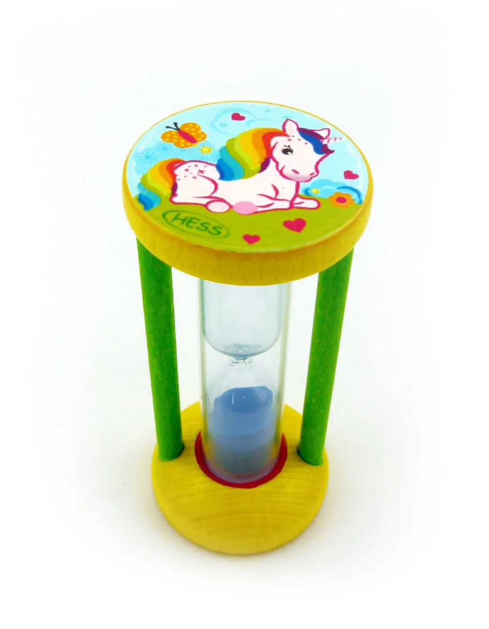 Hess Kleine Cadeautjes|Kleine Cadeaus^Tandenpoetsklok Eenhoorn Hout