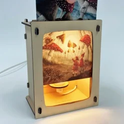 Het Houtlokael Lampen|Decoratie^Ansichtkaartlamp Hout