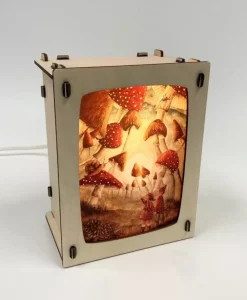 Het Houtlokael Lampen|Decoratie^Ansichtkaartlamp Hout