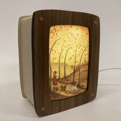 Het Houtlokael Lampen^Kaartenlamp Luxe Notenhout