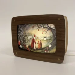 Het Houtlokael Lampen^Kaartenlamp Luxe Notenhout