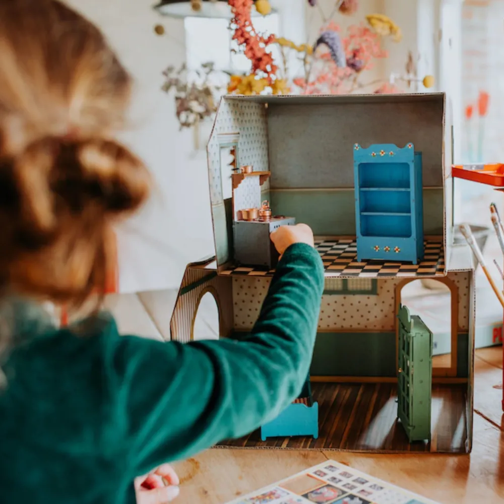 Sam&Julia Het Muizenhuis Creatief^Het Muizenhuis Kartonnen Speelhuis