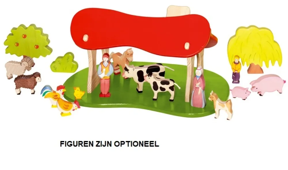 Holztiger Figuren En Toebehoren|Kerst^Kerststal Schuur 80312