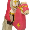 Holztiger Figuren En Toebehoren^Ridder Rode Mantel Zittend op Paard 80246