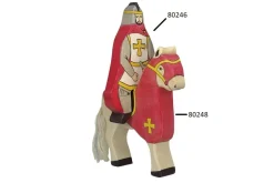 Holztiger Figuren En Toebehoren^Ridder Rode Mantel Zittend op Paard 80246