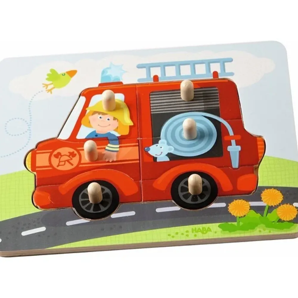 Haba Knoppuzzels^Inlegpuzzel Brandweer
