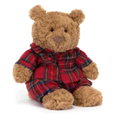 Jellycat Kerst^Knuffel Bartholomew Bear Bedtime