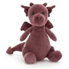 Jellycat Little Legs^Knuffel Draak Little Puff Violet