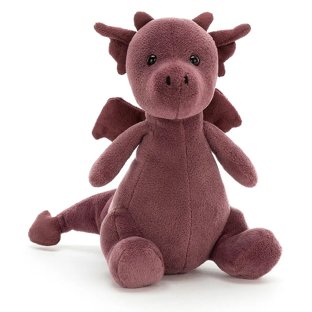 Jellycat Little Legs^Knuffel Draak Little Puff Violet