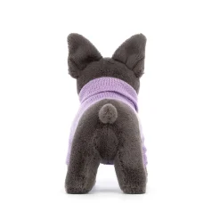Jellycat Dressed To Impress^Knuffel Hond Sweater French Bulldog Purple