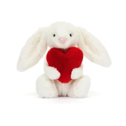 Jellycat Colourful & Quirky^Knuffel Konijn Bashful Red Love Heart Bunny Little