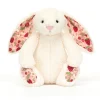 Jellycat Blossoms^Knuffel Konijn Blossom Cream Bunny Berry 18 cm