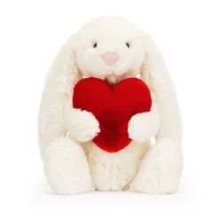 Jellycat Bashfuls^Knuffel Konijn Bashful Bunny with Heart Original 31 cm