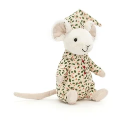 Jellycat Kerst^Knuffel Muis Merry Mouse Bedtime
