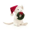 Jellycat Kerst^Knuffel Muis Merry Mouse Wreath