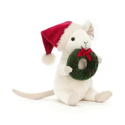 Jellycat Kerst^Knuffel Muis Merry Mouse Wreath