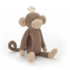 Jellycat Retired^Knuffel Rammelaar Aap Rattlering Monkey