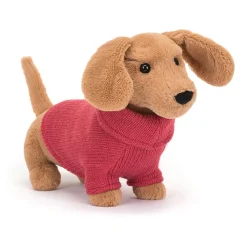 Jellycat Dressed To Impress^Knuffel Sweater Sausage Dog Pink