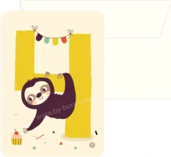 Bora Wenskaarten^Kaart met envelop 4 Sloth
