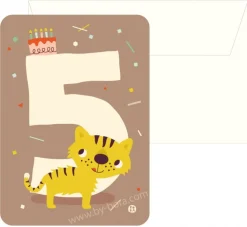 Bora Wenskaarten^Kaart met envelop 5 Tiger