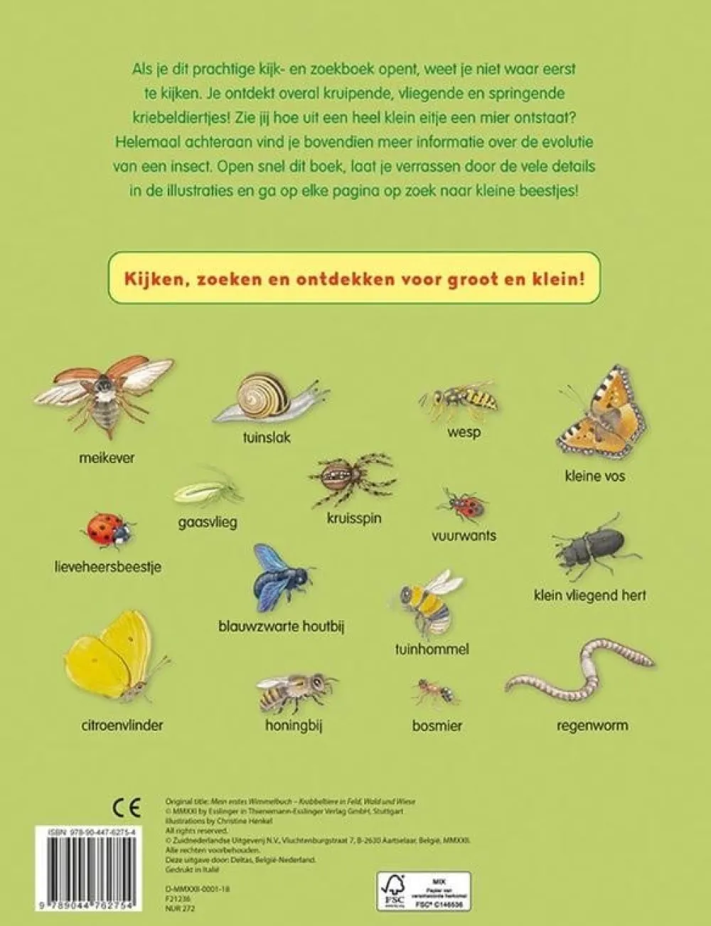 Houtendiershop Kleuterboeken^Kijk- en zoekboek Kriebeldiertjes