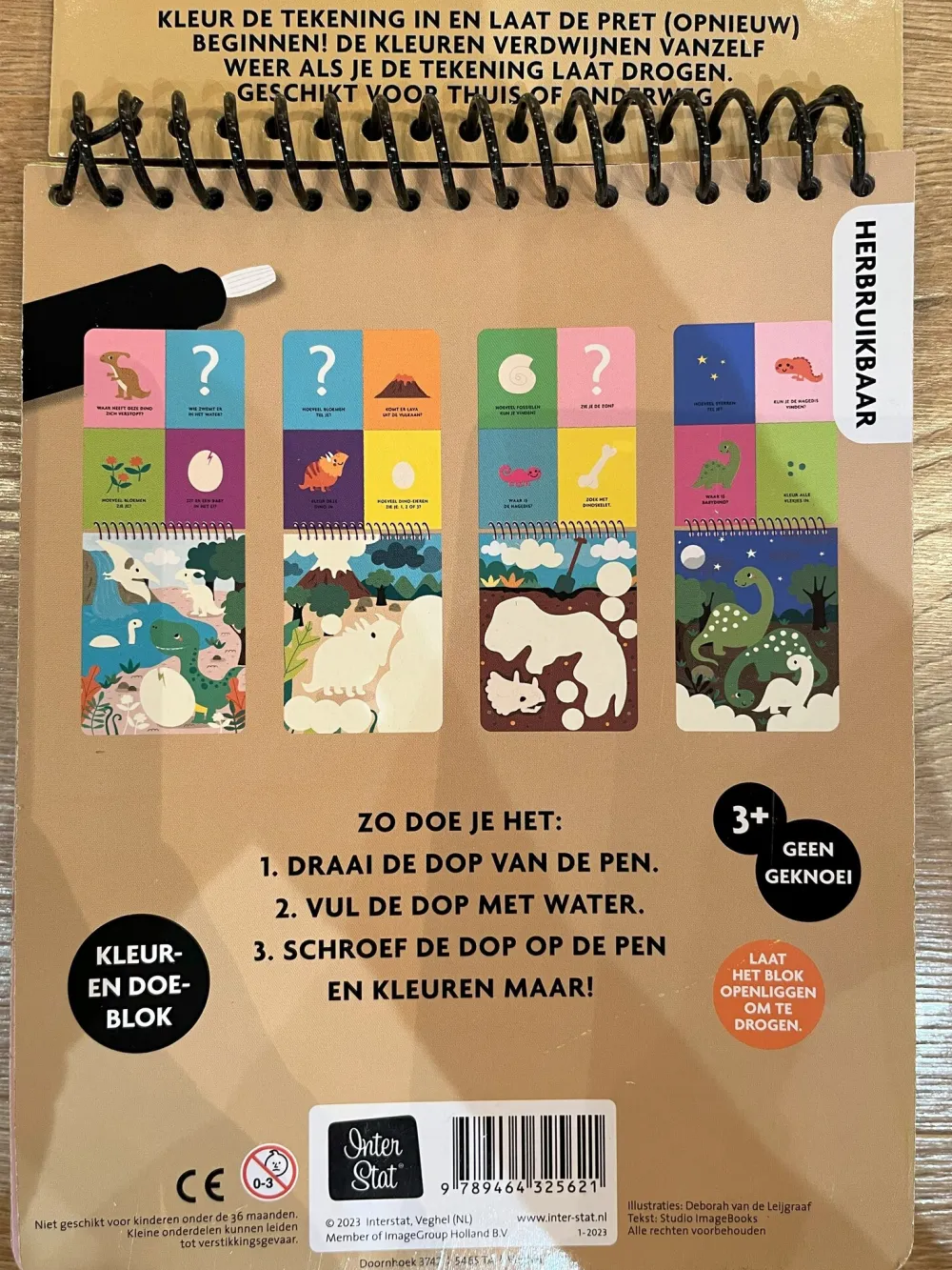Image Books Kleurboeken^Kleuren met water Dino's