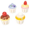 Le Toy Van Pretend Play / Rollenspel^Cupcakes Set 4-delig