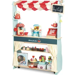 Le Toy Van Pretend Play / Rollenspel^Winkel en Café Kraam Hout