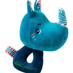 Lilliputiens Knuffelspeelgoed|Marius^Mini Rammelaar Marius de Neushoorn