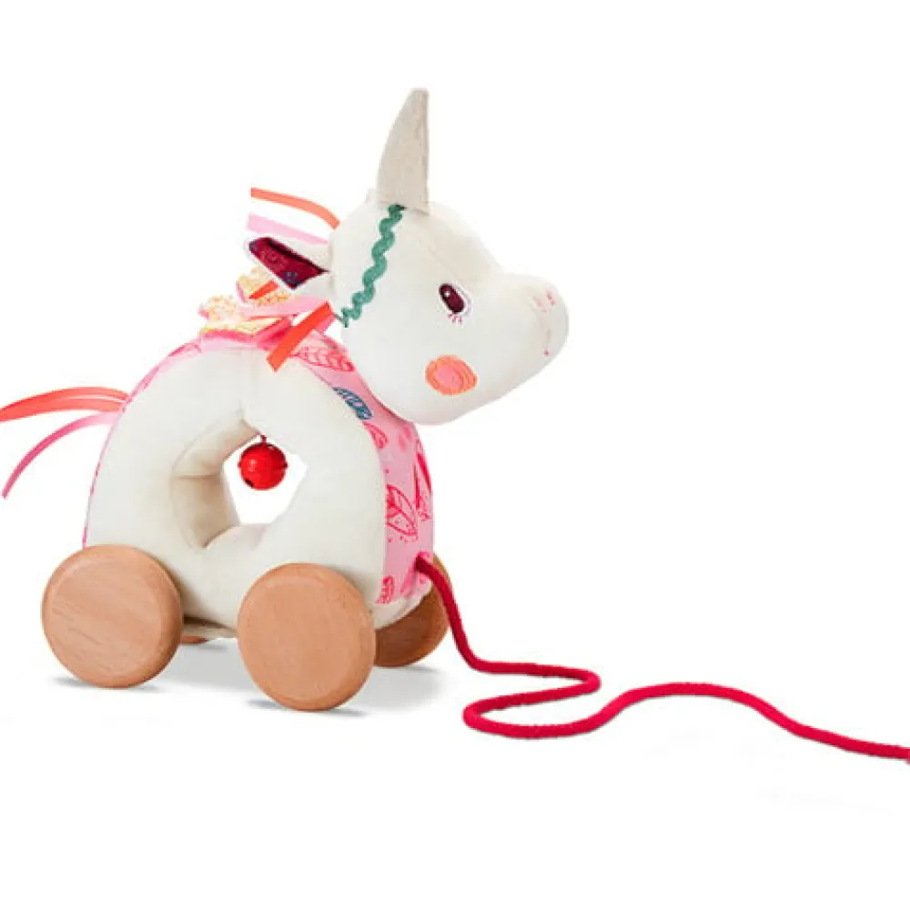 Lilliputiens Knuffelspeelgoed|Louïse^Trekfiguur Trekknuffel Louise het Eenhoorntje