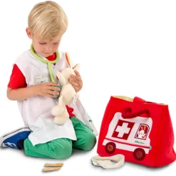 Lilliputiens Knuffelspeelgoed^Ziekenwagen Dokterstas met Knuffel