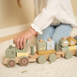 Little Dutch Treinen^Blokkentrein Tractor Little Farm Hout