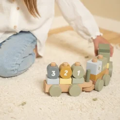 Little Dutch Treinen^Blokkentrein Tractor Little Farm Hout