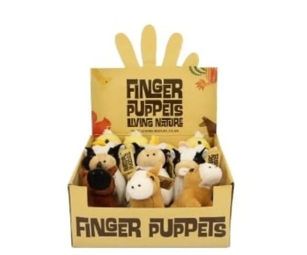 Living Nature Knuffelspeelgoed^Vingerpop Boerderijdieren