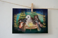 Lotte Drouen Wenskaarten^Ansichtkaart Gezamenlijk Eten