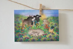 Lotte Drouen Wenskaarten^Ansichtkaart Lammetje geboren