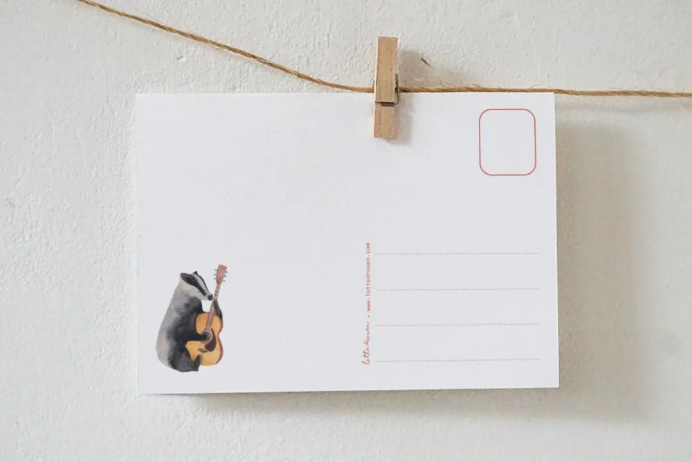 Lotte Drouen Wenskaarten^Ansichtkaart Hieperdepiep Hoera Dierenband