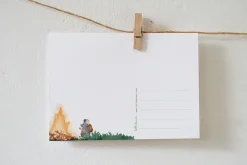 Lotte Drouen Wenskaarten^Ansichtkaart Kampvuur met Wilde Dieren