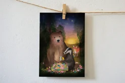 Lotte Drouen Wenskaarten^Ansichtkaart Beer, das en vos bedankt!