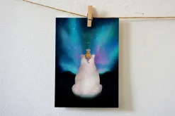 Lotte Drouen Wenskaarten^Ansichtkaart IJsbeer en Noorderlicht