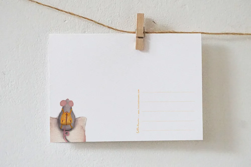 Lotte Drouen Wenskaarten^Ansichtkaart IJsbeer en Noorderlicht