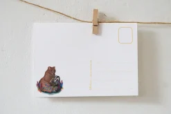 Lotte Drouen Wenskaarten^Ansichtkaart Bosdieren Bedankt met Bloemen