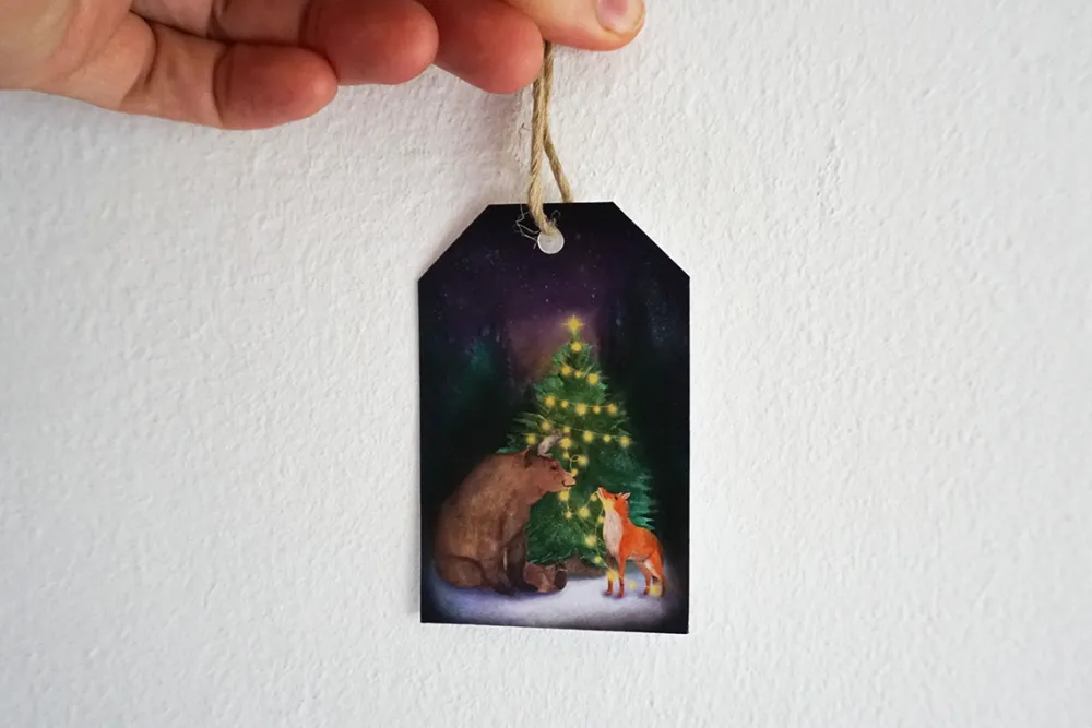 Lotte Drouen Cadeaupapier|Wenskaarten^Cadeaulabelset Kerst