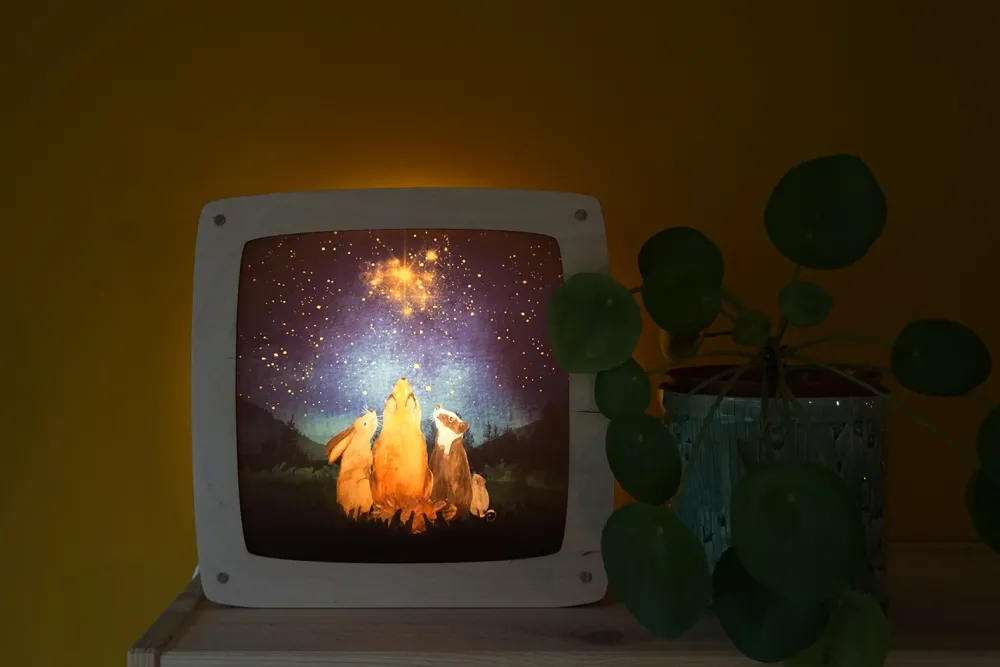 Lotte Drouen Lampen^Toverplaat Bosdieren en Lampions